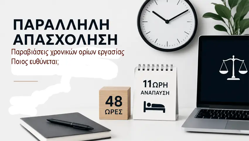 Παράλληλη απασχόληση, υπέρβαση χρονικών ορίων εργασίας και πρόστιμα. Ποιος ευθύνεται; Υπάρχει νομοθετικό κενό;